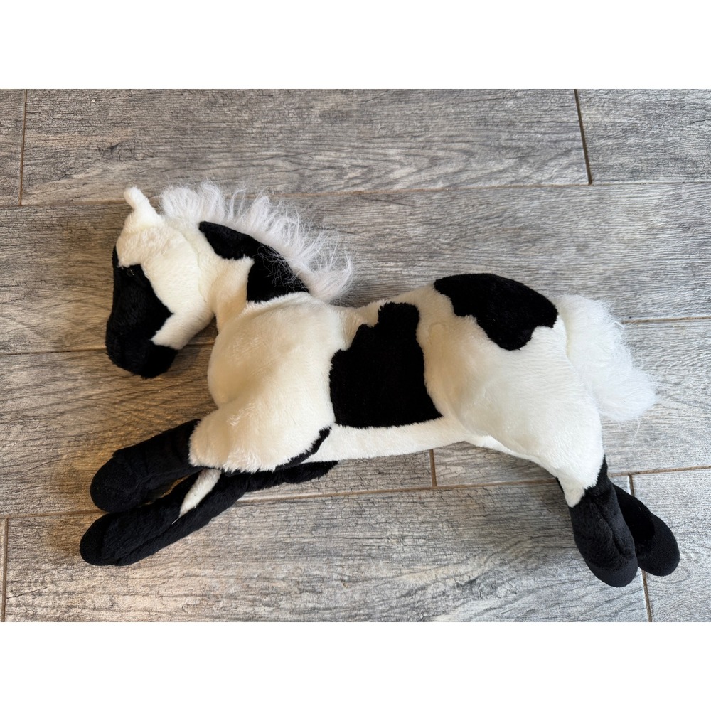 Horse Plush Toy Passport HugFun Large Pinto Paint Pony Stuffed Animal 20" NWOT